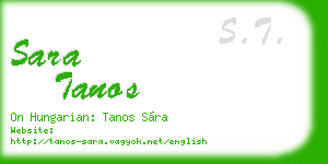 sara tanos business card