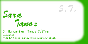 sara tanos business card